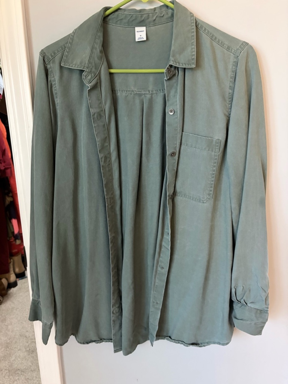 Lightweight Sage Button-Up Shirt